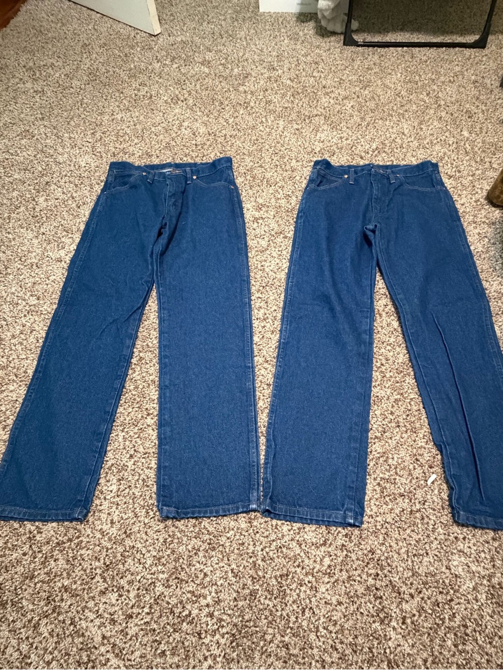 Wrangler Men's Straight-Leg Jeans in Blue Denim (2 pairs) both 30 x 30
